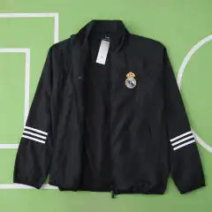 Real MAdrid  2025-26 Season Black Football Windbreaker Windjacke