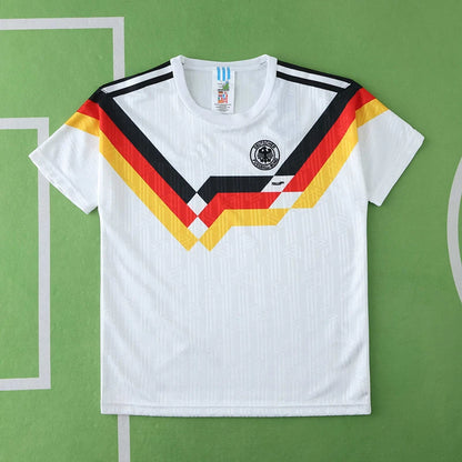 Germany Deutschland 1990 Home Retro Kids Kit Jersey KinderTrikot Maillot Enfant Soccer Shirt