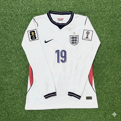 Eberechi Eze 19- England 2026 World Cup Long Sleeve Kit Jersey Trikot Maillot