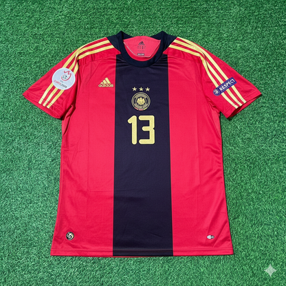 Michael Ballack Germany EURO 2008 Away Red Retro Football Jersey Kit
