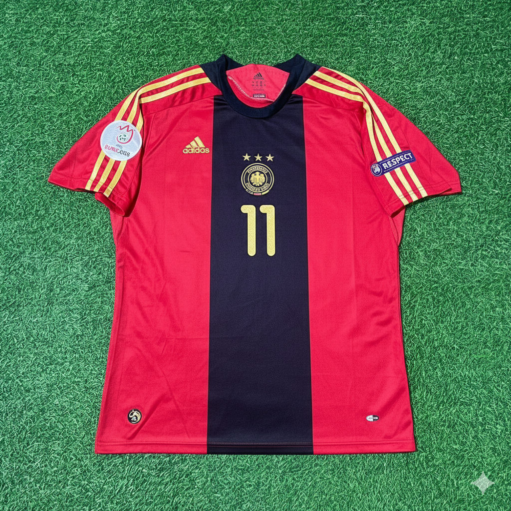 Miroslav Klose Germany EURO 2008 Away Red Retro Football Jersey Kit