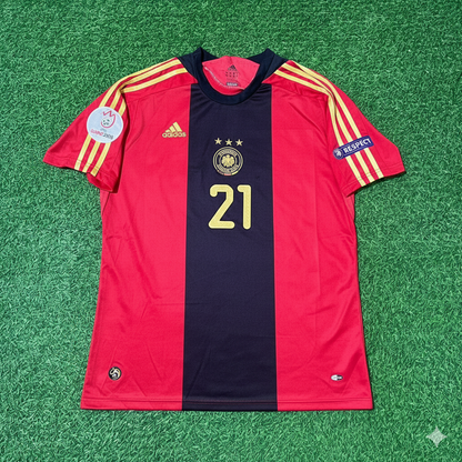 Christoph Metzelder Germany EURO 2008 Away Red Retro Football Jersey Kit