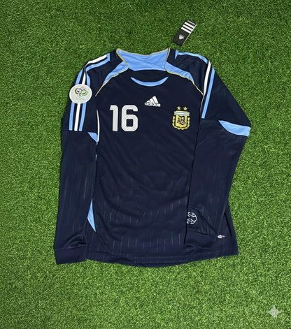Pablo Aimar Argentina 2006 World Cup Long Sleeve Retro Football Jersey Kit