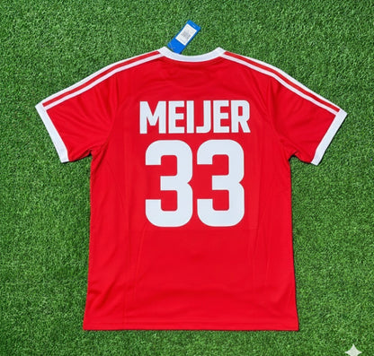 Erik Meijer Hamburger SV Rotes Heimtrikot Retro Fußballtrikot