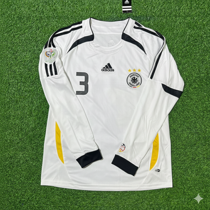 Andreas Brehme Germany World Cup Long Sleeve White Retro Football Jersey
