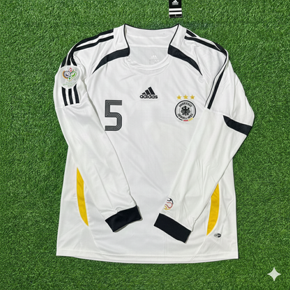 Franz Beckenbauer Germany World Cup Long Sleeve White Retro Football Jersey