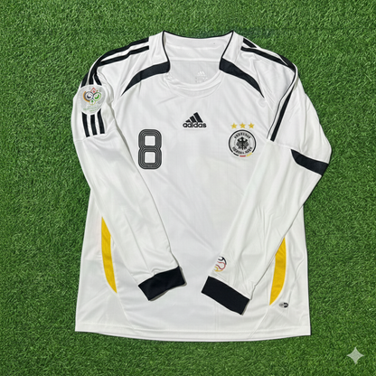 Maillot de football rétro blanc à manches longues Toni Kroos Allemagne Coupe du Monde Maillot de football à manches longues Toni Kroos Allemagne