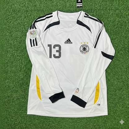 Michael Ballack Germany 2006 World Cup Long Sleeve White Football Jersey
