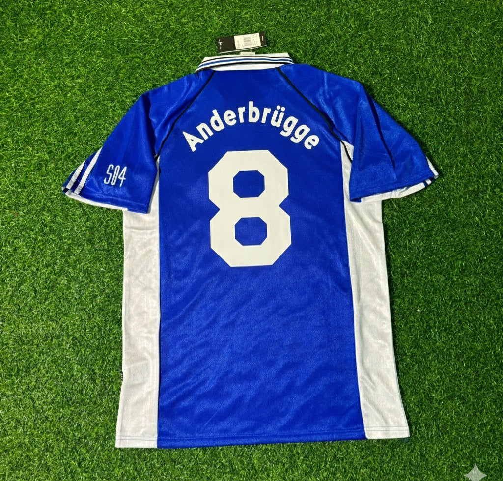 Ingo Anderbrügge FC Schalke 04 1999/2000 Blaues Heimtrikot Retro Fußballtrikot