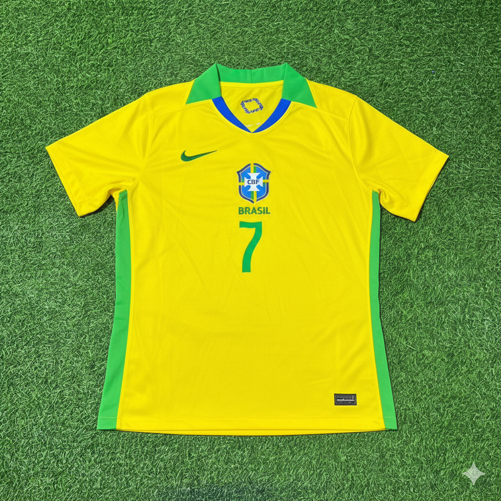 Vinicius Junior 7 Brazil 2026 World Cup New Season Football Jersey
