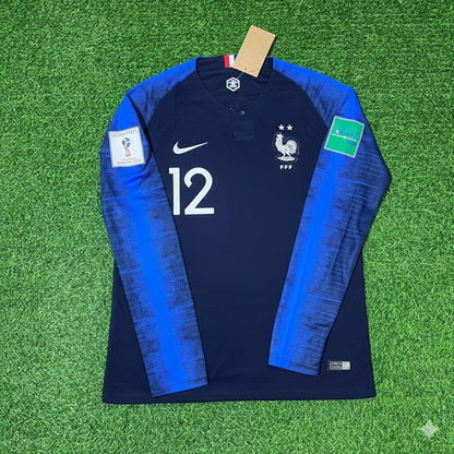 Corentin Tolisso France 2018 World Cup Final Long Sleeve Retro Football Jersey Kit
