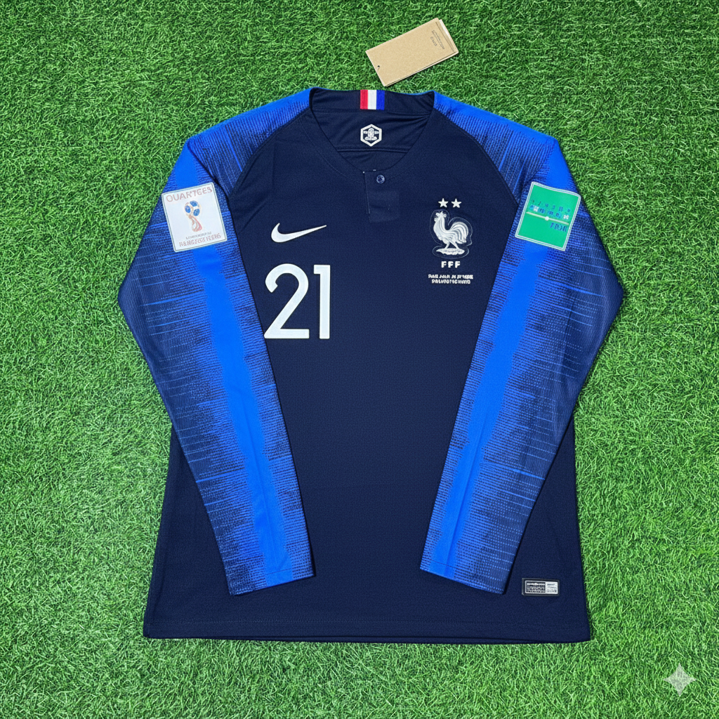 Lucas Hernandez France 2018 World Cup Final Long Sleeve Retro Football Jersey Kit