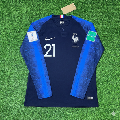 Lucas Hernandez France 2018 World Cup Final Long Sleeve Retro Football Jersey Kit