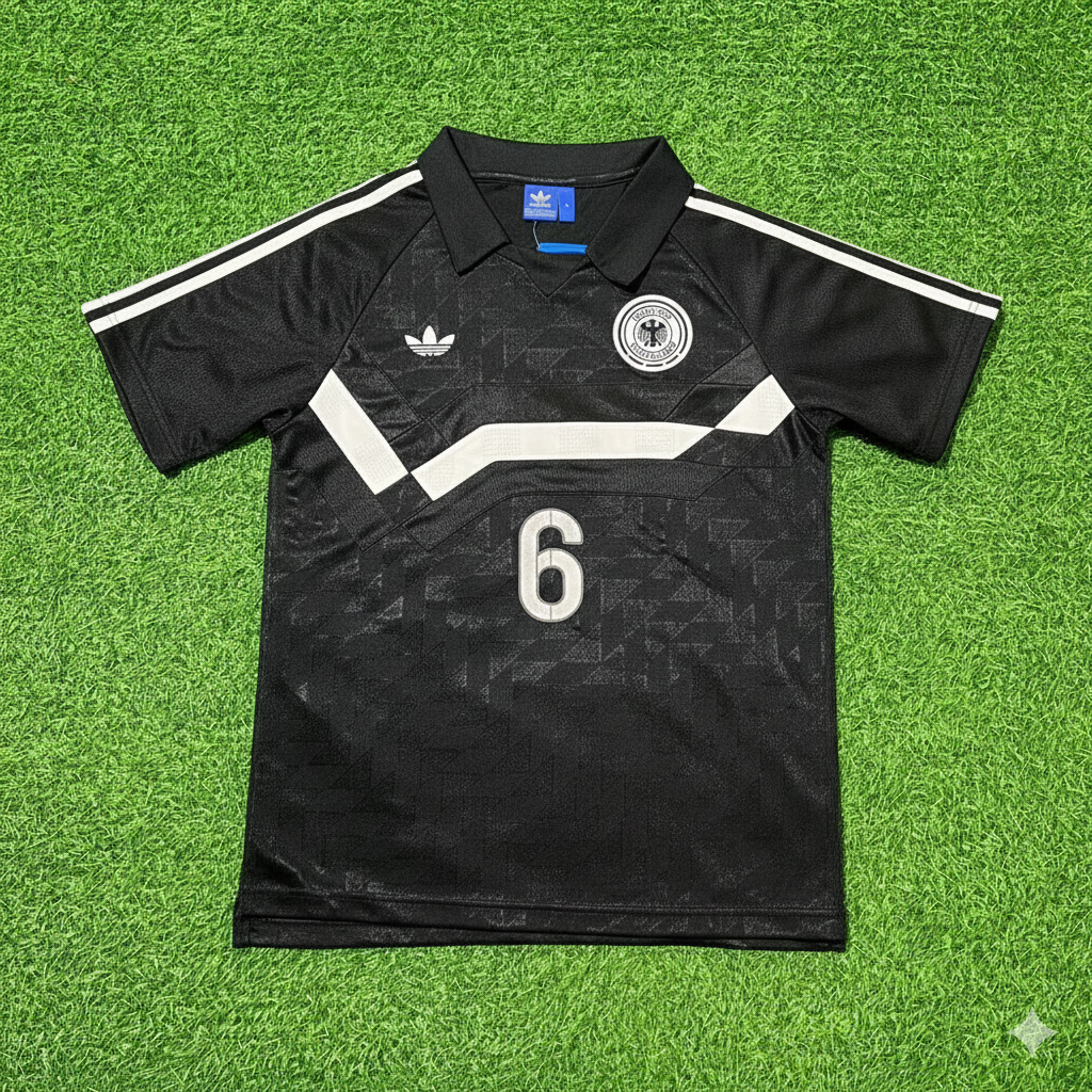 Guido Buchwald Deutschland 1990 WM Schwarzes Retro Fußballtrikot