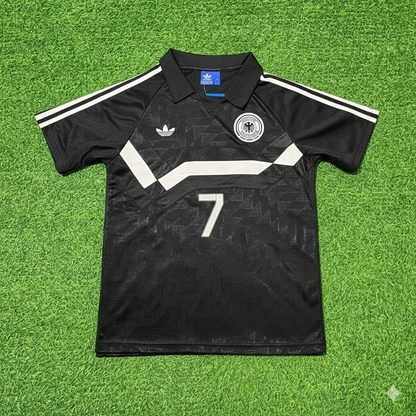 Pierre Littbarski Deutschland 1990 WM Schwarzes Retro Fußballtrikot