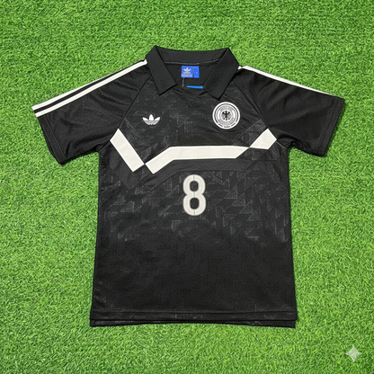 Thomas Hässler Deutschland 1990 WM Schwarzes Retro Fußballtrikot