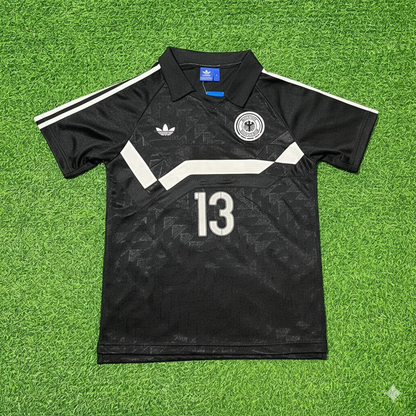 Karl-Heinz Riedle Deutschland 1990 WM Schwarzes Retro Fußballtrikot