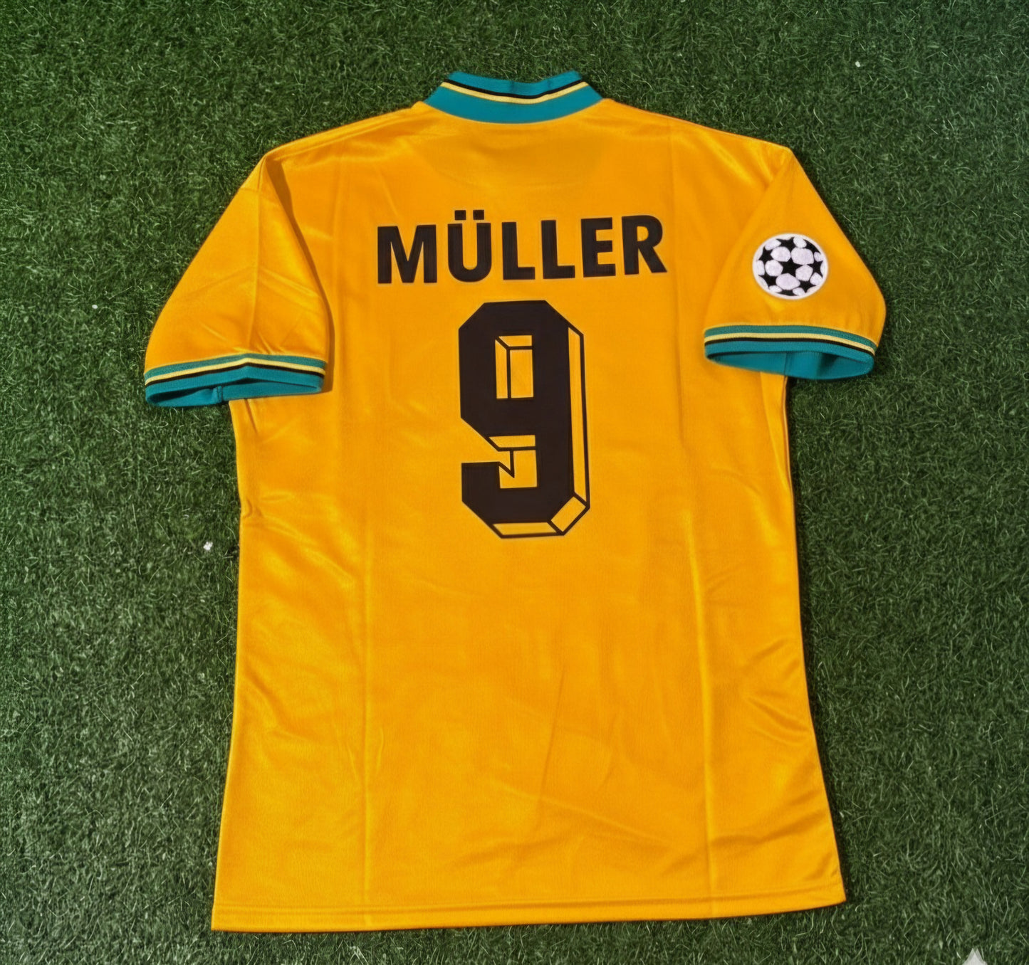 Gerd Müller Bayern Munich Yellow Retro Football Jersey Kit