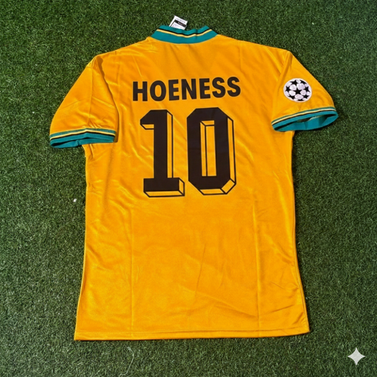 Uli Hoeness Bayern Munich Yellow Retro Football Jersey Kit