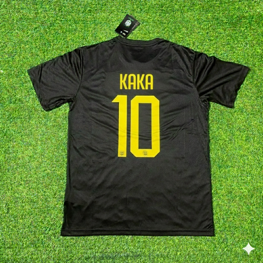Kaka Brazil Black Retro Football Jersey Kit