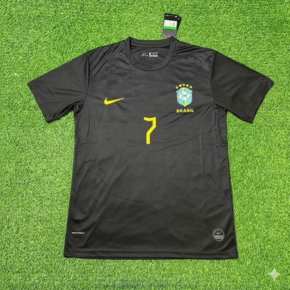 Garrincha Brazil Black Retro Football Jersey Kit