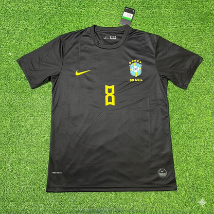 Socrates Brazil Black Retro Football Jersey Kit