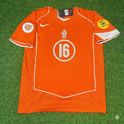 Marc Overmars Netherlands EURO 2004 Home Retro Jersey Trikot