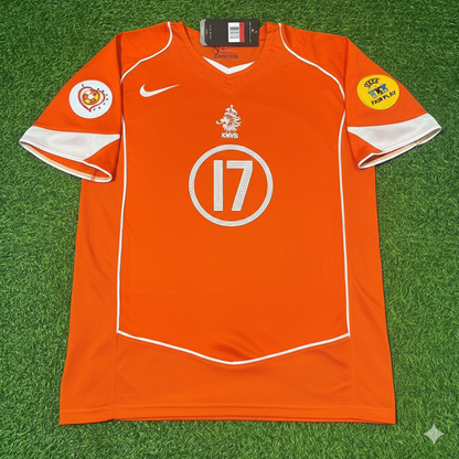 Pierre van Hoojdonk Netherlands EURO 2004 Home Retro Jersey Trikot