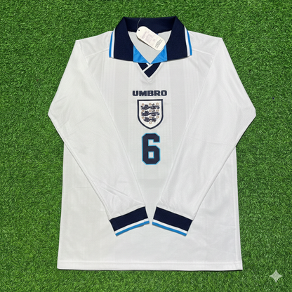 Gareth Southgate England 1996 Long Sleeve Retro Football Jersey