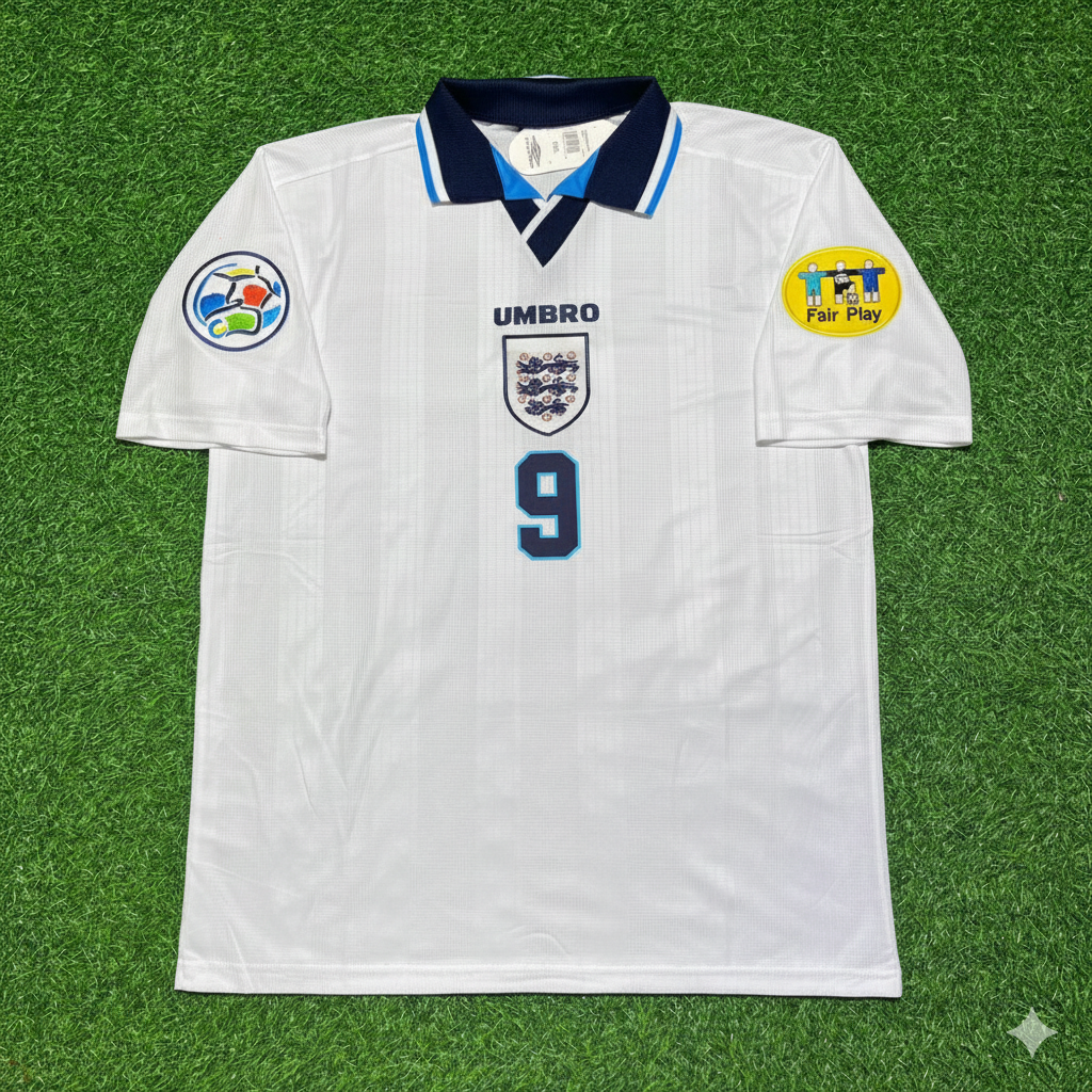Alan Shearer England EURO 1996 Retro Football Jersey