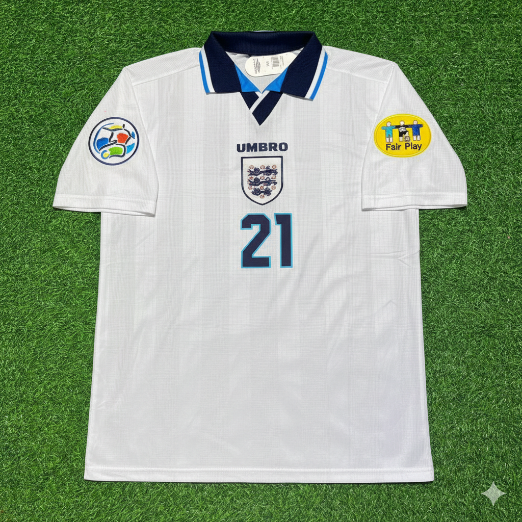 Robbie Fowler England EURO 1996 Retro Football Jersey