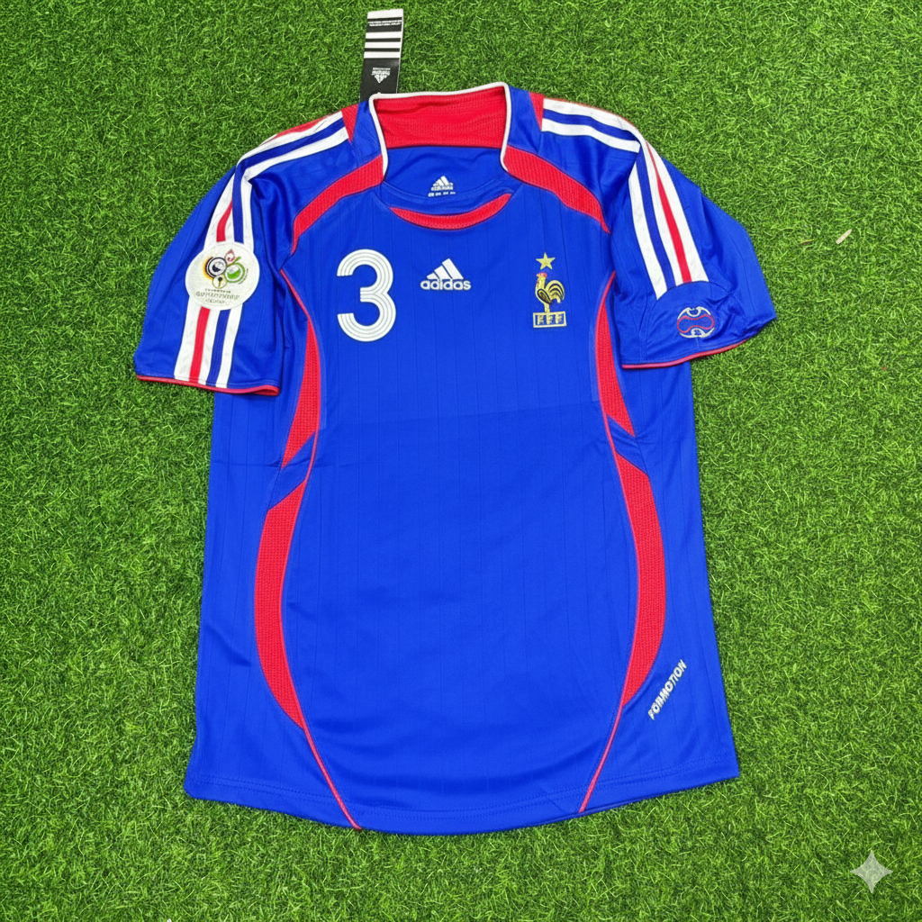 Eric Abidal France 2006 World Cup Blue Retro Kit – | Trikot | Maillot Soccer Shirt