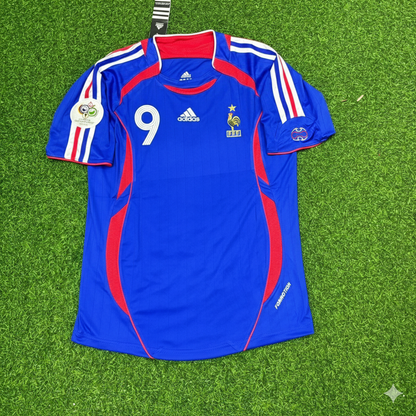 Sidney Govou France 2006 World Cup Blue Retro Kit – | Trikot | Maillot Soccer Shirt