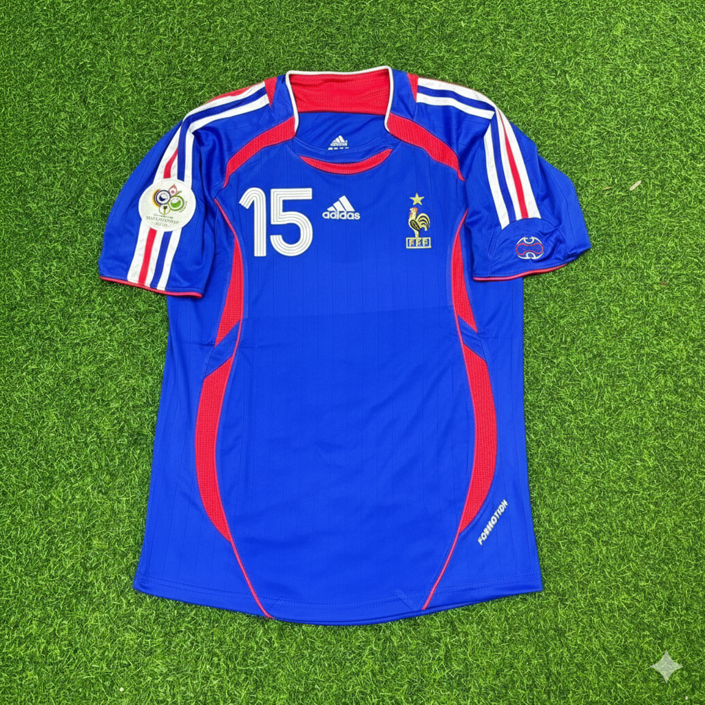 Lilian Thuram France 2006 World Cup Blue Retro Kit – | Trikot | Maillot Soccer Shirt