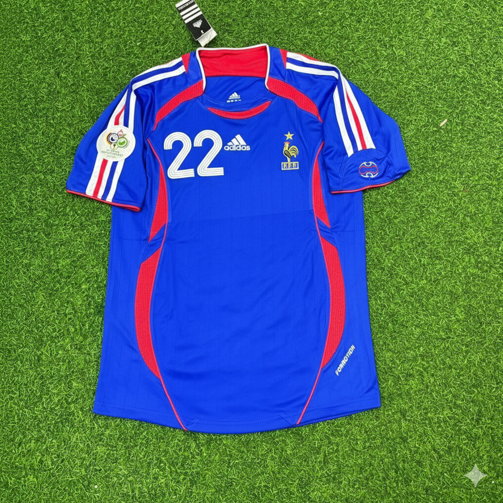 Franck Ribery France 2006 World Cup Blue Retro Kit – | Trikot | Maillot Soccer Shirt