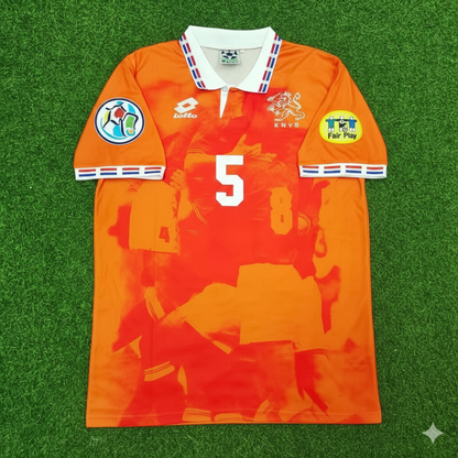 Jaap Stam Netherlands EURO 1996 Home Retro Football Jersey