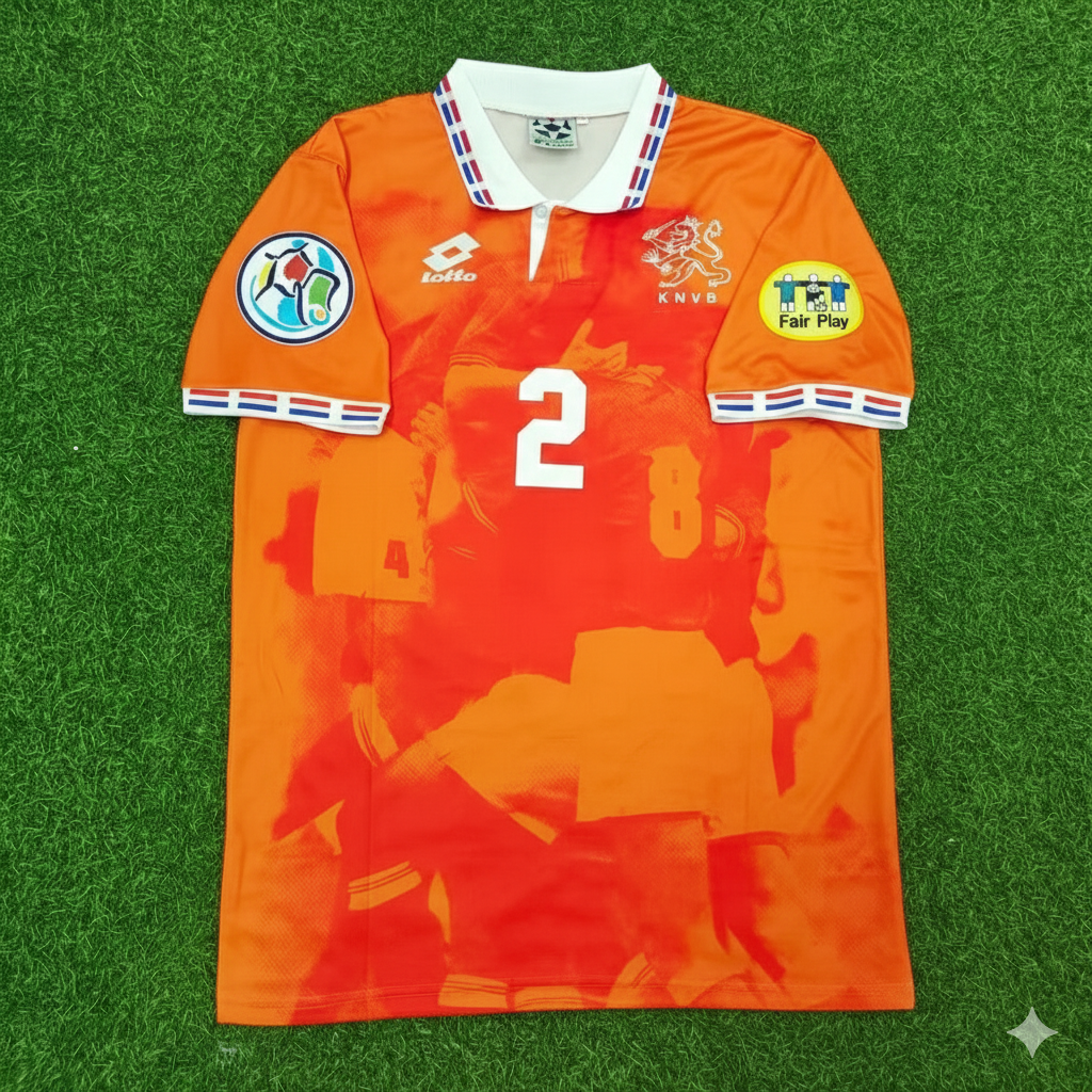 Michael Reiziger Netherlands EURO 1996 Home Retro Football Jersey