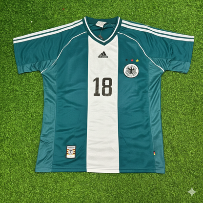 Jürgen Klinsmann Germany 1998 World Cup Away Retro Football Jersey
