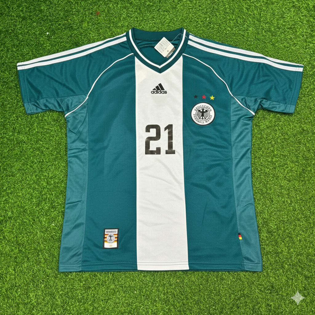 Mario Basler Germany Away Retro Football Jersey