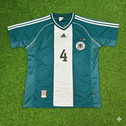 Jürgen Kohler Germany 1998 World Cup Away Retro Football Jersey
