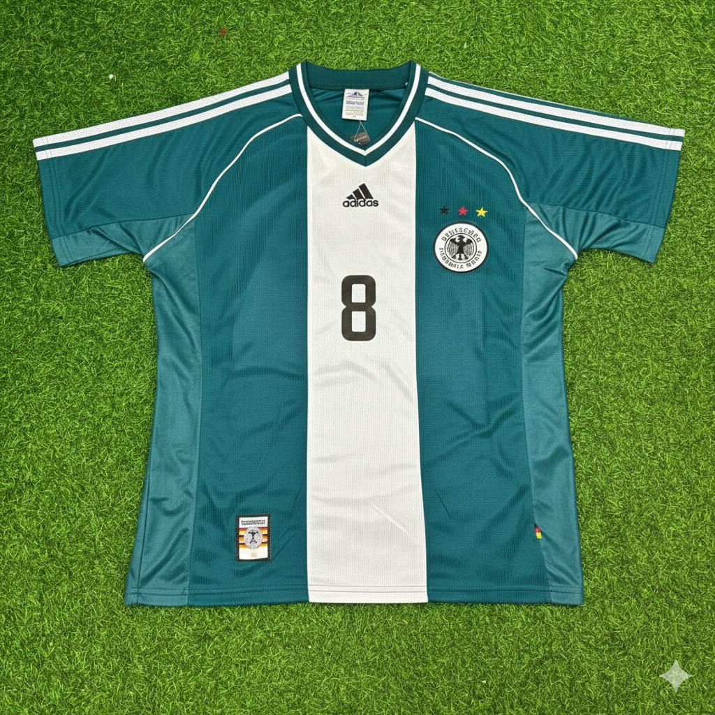 Lothar Matthäus Germany 1998 World Cup Away Retro Football Jersey