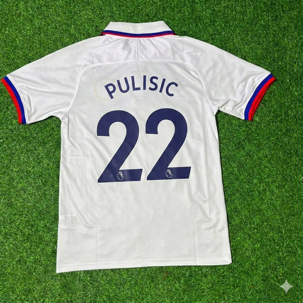 Maillot de football rétro blanc de Christian Pulisic (Chelsea) pour la saison 2019/2020