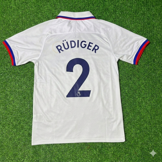Antonio Rüdiger Chelsea 2019/2020 White Retro Football Jersey Kit