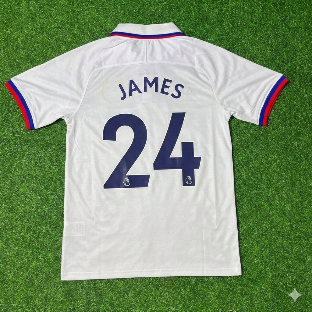 Maillot de football rétro blanc de Reece James (Chelsea) pour la saison 2019/2020