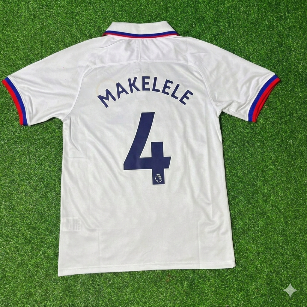 Claude Makelele Chelsea White Retro Football Jersey Kit