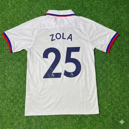 Gianfranco Zola Chelsea White Retro Football Jersey Kit