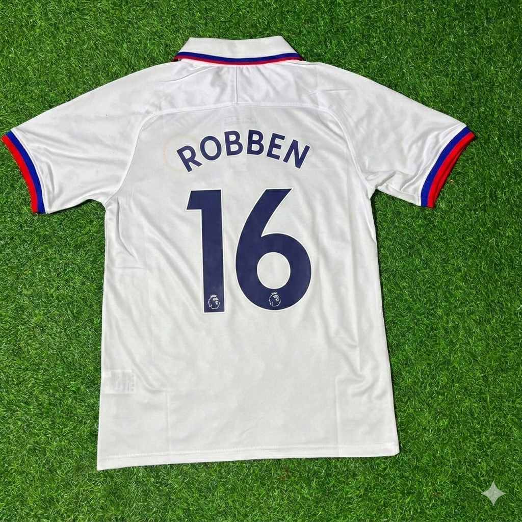 Arjen Robben Chelsea White Retro Football Jersey Kit