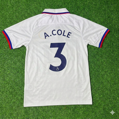 Ashley Cole Chelsea White Retro Football Jersey Kit