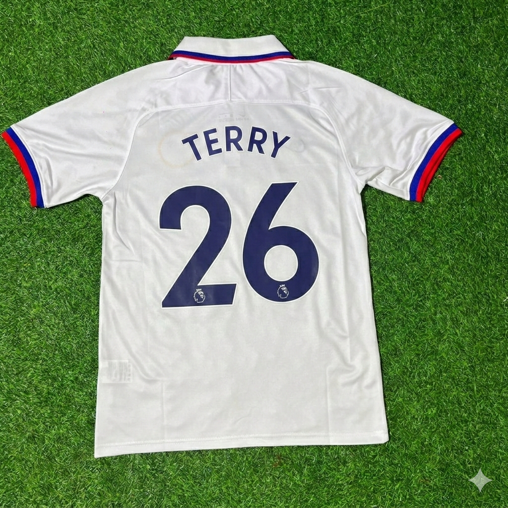 John Terry Chelsea White Retro Football Jersey Kit