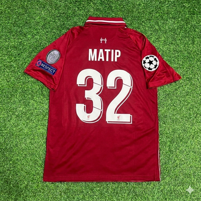 Joel Matip Liverpool 2019 CL Final Retro Kit Jersey Trikot Maillot Maglia